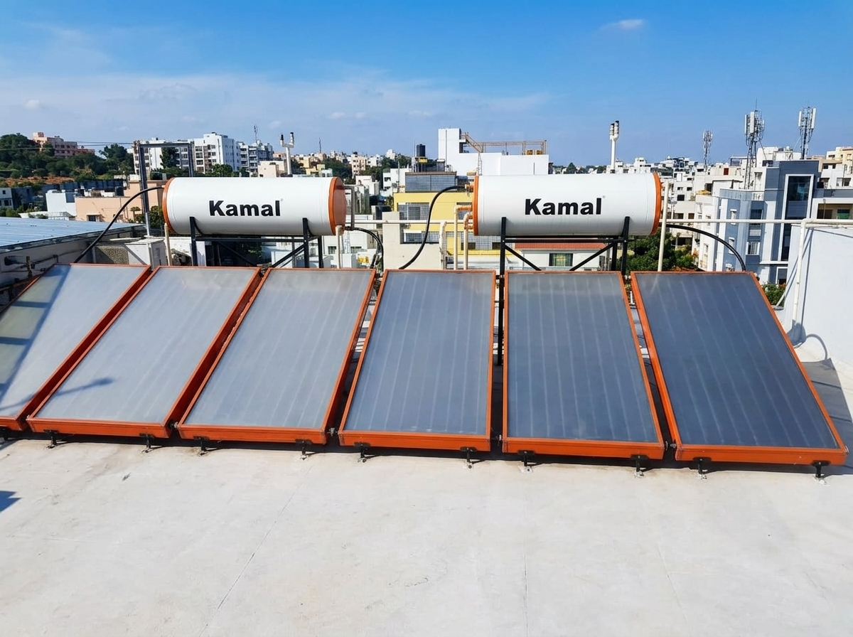 Multi-Panel Commercial Solar Water Heating Project
