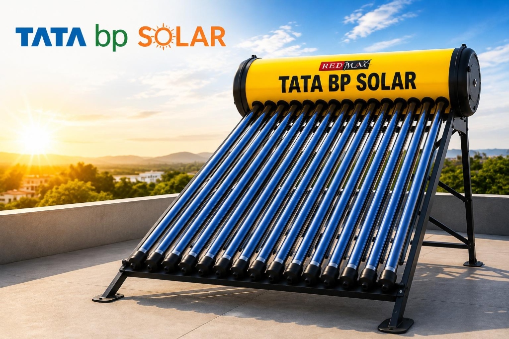 Premium modern Bangalore home with a rooftop solar water heater